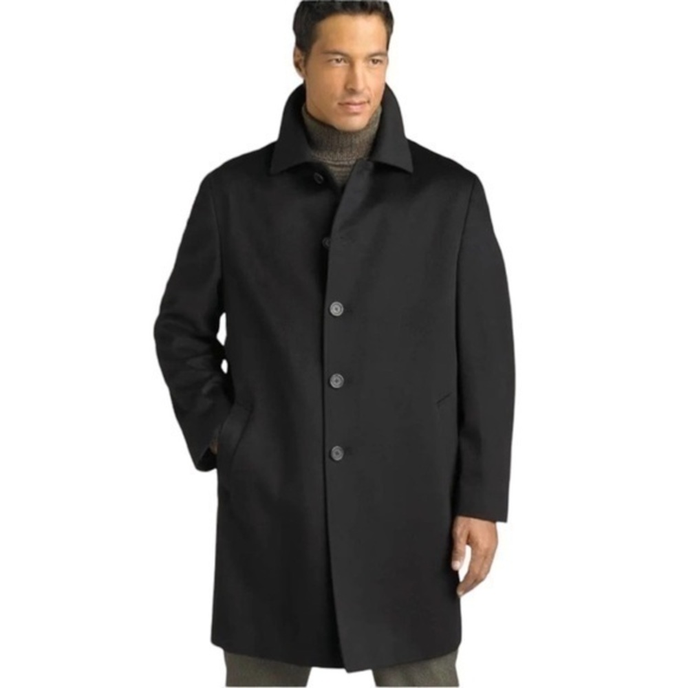 Loro Piana Nordstrom Men's Storm System Black Wool Over Coat Size 48R